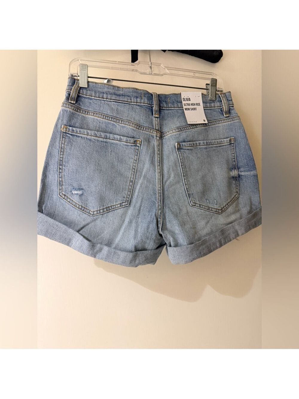 NWT Eunina Distressed Denim Shorts - Picture 2 of 4